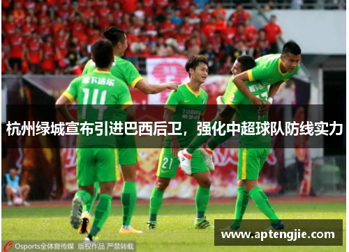 杭州绿城宣布引进巴西后卫，强化中超球队防线实力